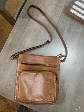 Brown Leather Crossbody Bag - Casual Everyday Carry